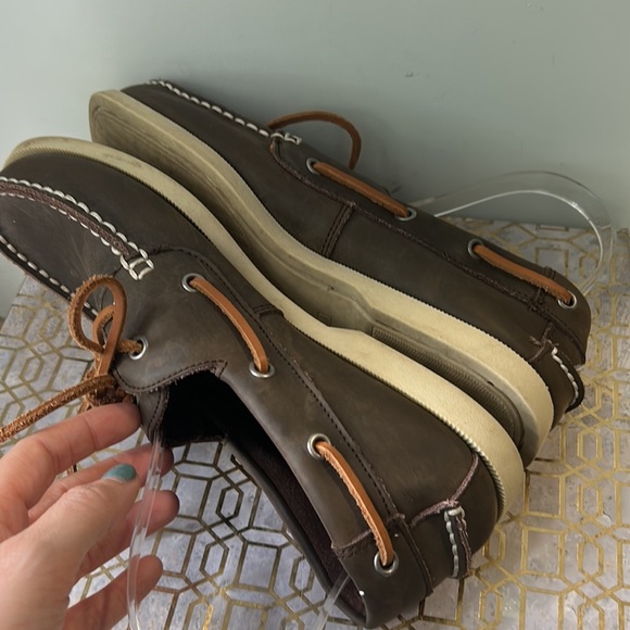 J. Crew Classic Leather Boat Shoes Loafers Men's size 8 - Picture 6 of 8